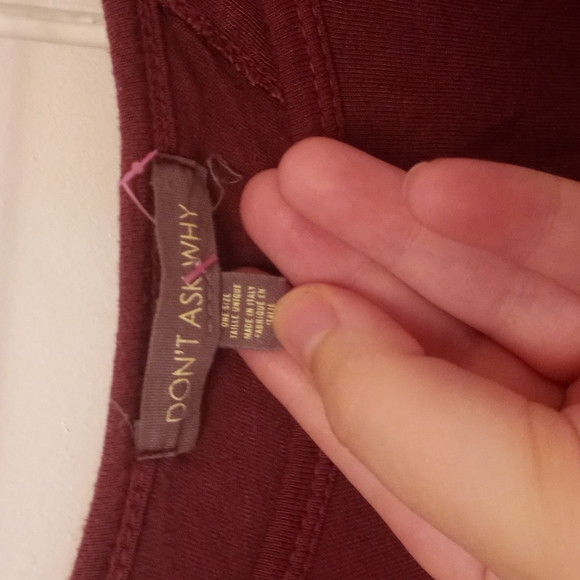 Open Back mauve long tee - Picture 2 of 4